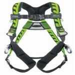 Miller® by Honeywell ACA-QC2/3XLGN Full Body Harness, 2/3XL, 400 lb Load, Polyester Strap, Quick-Connect Leg Strap Buckle, Aluminum Hardware, Green