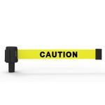 Banner Stakes PL4027 PLUS Yellow "Caution" Banner (Pack of 5), Includes: 5 PLUS Banner Head, Belt Length 15 ft, Suitable for Indoor/Outdoor Use