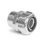 T&B® 5272 Straight Liquidtight Female Hub Adapter, 1/2 in Trade, For Use With Liquidtight Flexible Metal Conduit, Steel, Electroplated Zinc/Polished Chrome