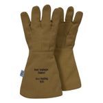 ArcGuard® G51KDQE18 Gloves, Universal, Multilayer DuPont™ Nomex®/Kevlar®, Resists: Flame, 100 cal/sq-cm Max Arc Flash Protection, ASTM F1506, CAT 4, CSA Z462, NFPA 70E, OSHA 1910.269