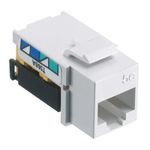 PREMISE WIRING NETSELECT® NSJ5EW Cat 5e 8-Position Universal A/B Wired Snap-Fit Modular Jack, Threaded Mounting, 1 Ports