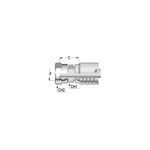 ALFAGOMMA® B-1212-FPMS B Series One-Piece Hose Fitting, 3/4 in Hose, 3/4-14 Connection, Hose x Female End Style, 28.6 mm Cutoff Allowance, Import