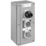 Allen-Bradley 800T-3AT 800T PB, 30mm Push Button Station, Type 4/13, 3 Push Buttons, FOR  REV  STOP, No Light Modification, No Bottom Button Modification, No Cap Modification