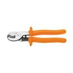 Klein® 63050-INS High Leverage Cable Cutter, 9-5/8 in OAL, Shear Cut, Induction Hardened Steel Jaw, Insulated: Yes