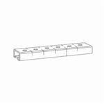 Kindorf® B-907-10 B Series Punched Metal Channel, 9/16 in Slot, 1-1/2 in Slot Spacing, 14 ga Thickness, 10 ft L