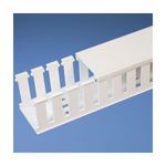 Panduit® Panduct® NE3X4WH6 Type NE Halogen-Free Slotted Wall Wiring Duct, 0.31 in Slot, 3 in W x 4 in D, Halogen-Free Polyphenylene Oxide