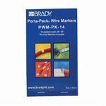 Brady® Porta-Pack® PWM-PK-14 Pre-Printed Wire Marker Book, 1-1/2 in L x 0.2 in W, Black on White Legend/Background, Vinyl Cloth