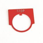 Rockwell Automation 800MR Legend Plates, Push Button/Pilot Lights, STOP (Red)