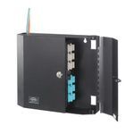 PREMISE WIRING FCW4SP 2-Doors Unloaded OptiChannel™ Wall Mount Cabinet, 16.8 in H x 14.9 in W x 5.7 in D, Stud/Wall Mount, Composite/Steel, Black