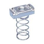 nVent CADDY SPRA0025EG Type A Strut Nut With Spring, 1/4-20 Thread, Specifications: 1/4 in Rod, 6 ft-lb Torque, 3:1 Static Load Safety Factor, Steel