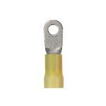 Panduit® Pan-Term® PV4-38R-T PV-R Insulated Large Ring Terminal, 4 AWG Conductor, 1.95 in L, Brazed Seam Barrel, Copper, Yellow