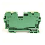 Rockwell Automation Spring Clamp Terminal Block,One-Circuit Feed-Through Ground Block,16 mm (# 14 AWG - # 4 AWG),Standard Feedthrough,Green / Yellow Stripe (Standard),