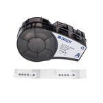 Brady® M21-17-423 Harsh Environment Multi-Purpose Polyester Labels with Ribbon Pre-Sized for M210 M211 Printers - 0.5" x 1", Black on White, Cartridge of 121 Labels, Ribbon Series: R6000HF