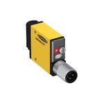 Banner Engineering SM312FPQD Fiber Optic Sensor, Rectangle Shape, Visible Red Sensing Beam, 1 ms Response Time, Single Discrete NPN/PNP Output