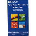 Brady® Porta-Pack® PWM-PK-5 Self-Adhesive Wire Marker, Black/White Legend/Background, B-500 Vinyl Cloth