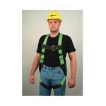 Miller® by Honeywell Miller HP™ 650TFD/UGK Climbing Non-Stretch Harness, Universal, 400 lb Load, Tongue Leg Strap Buckle, Mating Chest Strap Buckle, Friction Shoulder Strap Buckle, Brass/Steel Hardware, Green