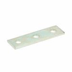 B-Line B141ZN Flat Splice Plate, 3 Holes, 5-3/8 in L x 1-5/8 in W x 1/4 in THK, Strip Steel