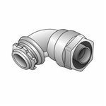 O-Z/Gedney 4Q-950T Insulated Straight Type 4Q Liquidtight Connector, 1/2 in Tapered MNPT Hub Trade, Malleable Iron, Electroplated Zinc