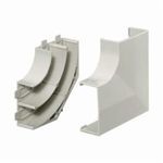 PREMISE WIRING WALLTRAK® PW2FEBC Flat Non-Metallic Elbow Base and Cover, For Use With: WallTrak® Non-Metallic Raceway, PVC, Office White