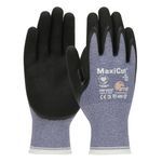 PIP® MaxiCut® Oil™ 44-504/XS Cut-Resistant Gloves, XS, Nitrile Coating, Continuous/Seamless Knitwrist Cuff, Resists: Abrasion, Cut, Puncture and Tear, ANSI Cut-Resistance Level: A3, ANSI Puncture-Resistance Level: A2