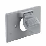 BELL® 5152-0 Weatherproof Cover, 1-13/32 in Dia, 2-3/8 in W x 1 in D, Flip/Snap Cover, Die Cast Aluminum