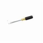 IDEAL® 35-166 Heavy Duty Screwdriver, Keystone/Slotted Point, 5/16 in Point, Vanadium Steel Shank, 11 in OAL, Rubber Handle, Nickel Chrome Plated