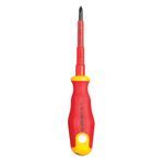 Jonard Tools® INS-180 Screwdriver, Phillips Point, #1 Point, Steel Shank, 6-1/2 in OAL, TPE Handle, Black Oxide