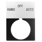 Rockwell Automation 800T Legend Plate,JumboEMERG. STOP (red), Package Quantity 1 ,Gray