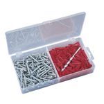 IDEAL® 90-052 Flange Anchor Kit, 201 Piece, Plastic, Red