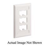 Panduit® Mini-Com® CFPL6EIY Classic Flat Vertical Faceplate with Labels, 1 Gangs, 4-1/2 in L x 2.75 in W, Flush Mount, ABS