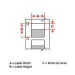 Brady® WRAP-12-427 Self-Laminating Printer Label, 1-1/2 in L x 2 in W, White Legend/Background, B-427 Vinyl