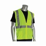 PIP® 302-0702Z-LY/M 302-0702Z Safety Vest, M, Hi-Viz Lime Yellow, Polyester Mesh, Zipper Closure, 2 Pockets