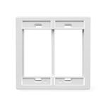 Leviton® 41290-DMW Rectangular Multimedia Outlet System Wallplate, 2 Gangs, Flush Mount, ABS