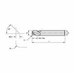 Kennametal® HPHV625S4125 HARVI™ HPHV Center Cutting High Performance Square End Mill, 5/8 in Diameter Cutter, 1-1/4 in Length of Cut, 4 Flutes, 5/8 in Shank Diameter, 3-1/2 in OAL, PVD-TiAlN Coated