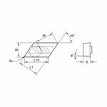 Kennametal® Top Notch™ 1849058 Profiling Insert, NPR Insert, 51 Insert, 0.2 in Maximum Depth of Cut, 55 deg Parallelogram Shape, Manufacturer's Grade: KC5010