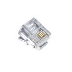 Platinum Tools® 106123J Round Standard Modular Plug, Solid Conductor, Polycarbonate