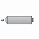 Donaldson® M101263 1-Style Round Muffler, 5 in Inlet x 5 in Outlet, 10 in Dia x 44-1/4 in L Body, 1564 to 2529 cfm