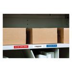 Brady® MC-1500-595-BL-WT M Series Printer Label, 25 ft L x 1-1/2 in W, White on Blue Legend/Background, B-595 Vinyl