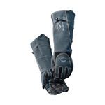 Caiman® 1879-5 Premium Grade Welding Gloves, Universal, Grain Deerskin Leather/Kevlar® Stitching, Black/Charcoal, Cotton Fleece Lining, Gauntlet Cuff, 21 in L