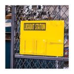 Brady® 50989 Lockout Board, Unfilled Filled/Unfilled, 5 Padlocks Maximum, 11-1/2 in H x 15-1/2 in W x 3/16 in D, Wall Mounting, Language: English