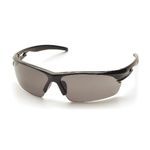 Pyramex® SB8120D IOnix™ Extreme Style Safety Eyewear, Scratch-Resistant Lens Coating, Gray Lens, Black Frame, Nylon Frame, Polycarbonate Lens, Specifications Met: ANSI Z87.1