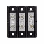 Bussmann 16204-3 Barrier Splicer Power Distribution Block, 600 VAC/VDC, 175 A, 3 Pole, 8 to 2/0 AWG Wire, Thermoplastic