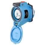 MELTRIC DECONTACTOR™ 63-14142 DSN20 Switch Rated Female Receptacle, 347/600 VAC, 20 A, 2 Pole, 3 Wires, Blue