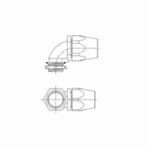 Carlon® LT20F-NEW Non-Metallic Liquidtight Conduit Connector, 1 in Trade, 90 deg Angle, PVC