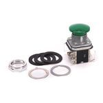 Rockwell Automation 800T-D1A2 Non-Illuminated Pushbutton, 30.5 mm, 2NO Contact Configuration, Mushroom Head Operator, Green