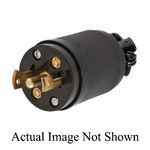 Wiring Device-Kellems Twist-Lock® HBL7485 1-Phase Male Midget Non-Grounding Straight Locking Plug, 125/250 VAC, 15 A, 3 Pole, 2 Wires, Black