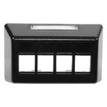 PREMISE WIRING iSTATION™ FP4BBK Furniture Plate, 1 Gang, Molded ABS, Black