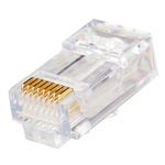 Leviton® EZ-RJ45™ 47613-EZ6 8-Contact 8-Position Modular Plug, Stranded/Solid Conductor, Polycarbonate/Phosphor Bronze