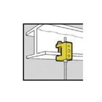 B-Line BC1 Conduit to Beam Fastener, 1/2 in Conduit, 1/2 in Flange Thickness, 100 lb Load, High Carbon Steel, Zinc Plated