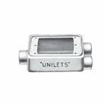 Appleton® UNILETS® FSCC-1-75 Type FSCC Heavy Duty Shallow Device Box, Malleable Iron, 18 cu-in Capacity, 1 Gang, 3 Outlets, 3 Knockouts, 5.88 in H x 2.81 in W x 2 in D Dimensions
